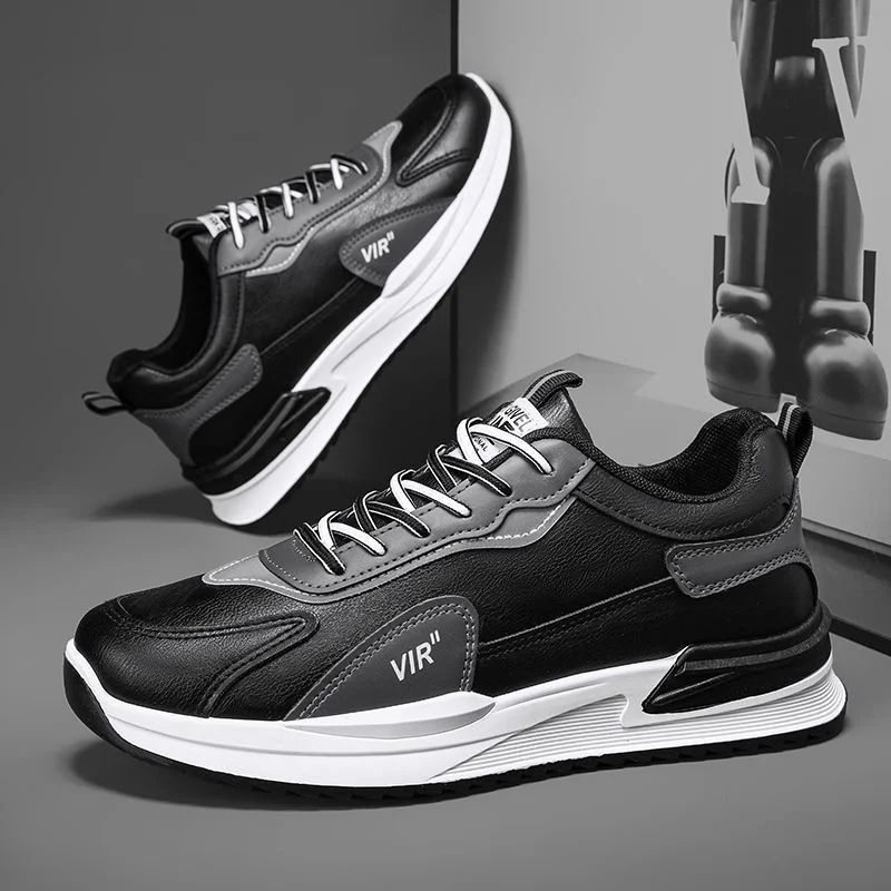 

Мужская повседневная дышащая кожа Sport oes, весна-осень, водонепроницаемая, нескользящая, с сетчатой поверхностью, моющийся круглый носок