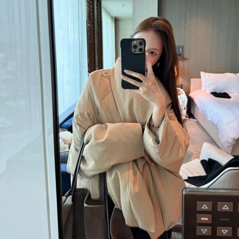 

Trend New Winter Short Puffer Jacket for Women Bread Coats Warm Parkas Luxury Design Clothes Cotton Padded Jacket Jackets Womens