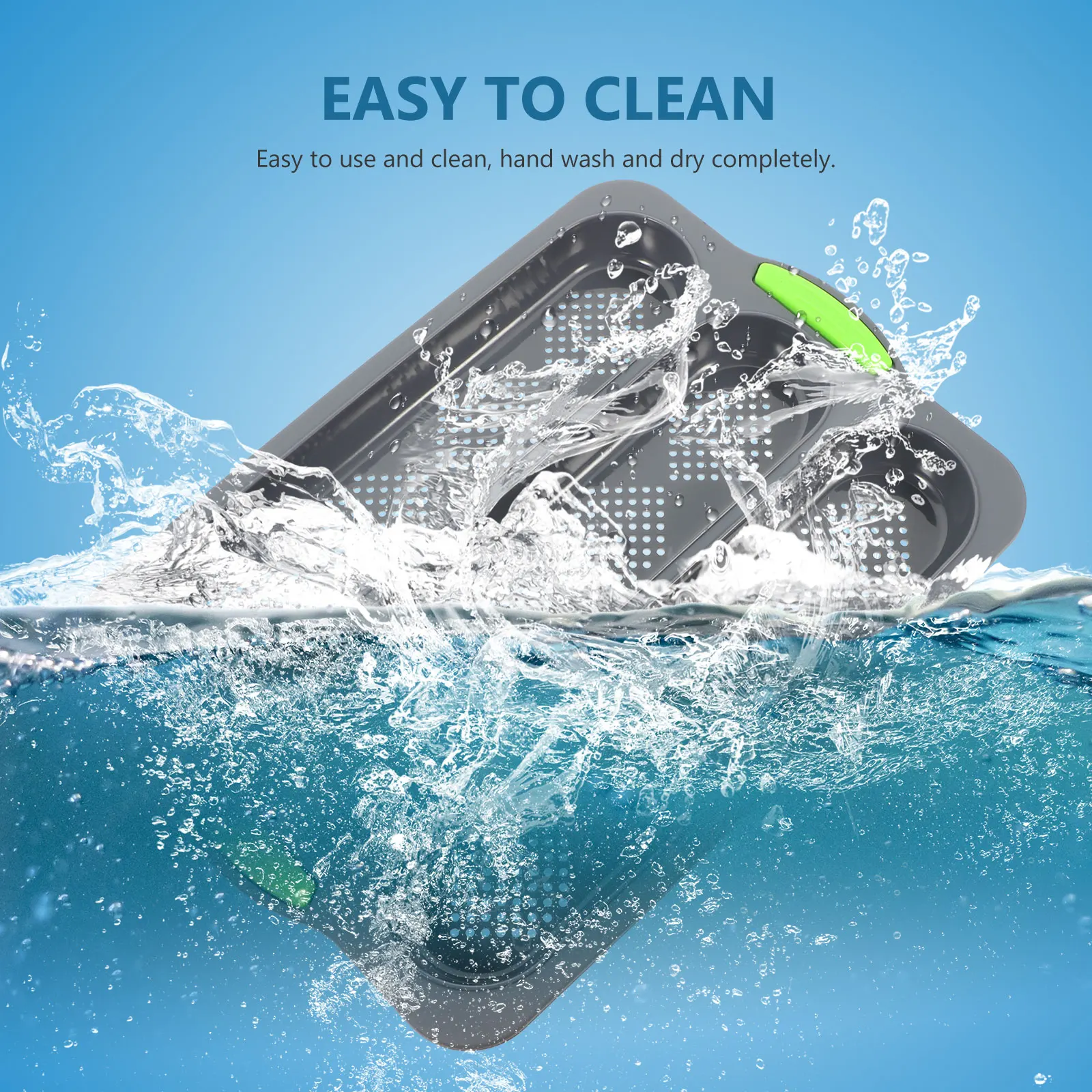 

Silicone Mold Kitchen Tool Accessories Even Heat Transfer Tray Easy Clean Baking Mould Wave Stick Bread Stick Baking Tray