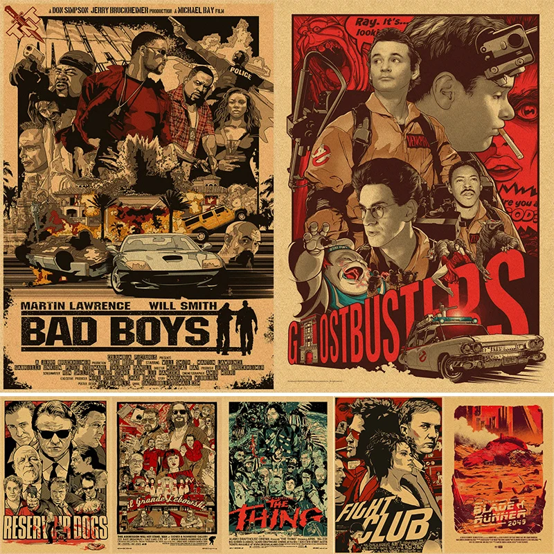 Classic Movie Poster Old Film Series Kraft Paper Posters Retro Wall Art Painting Bar Home Living Room Cinema Decoration Picture