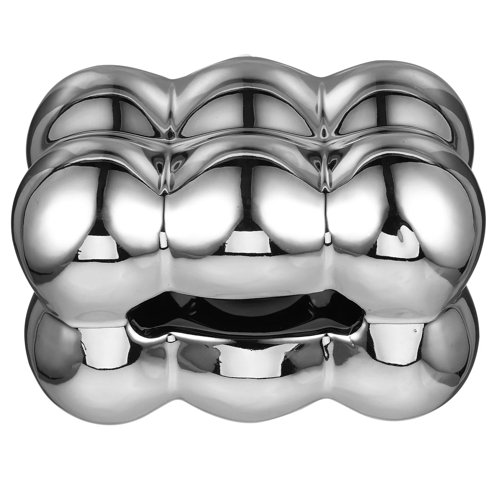 صندوق مناديل سيراميك مصمم على شكل فقاعات إبداعية، حامل مناديل سطح المكتب، سعة كبيرة للحمام وغرفة النوم والمكتب المنزلي #1