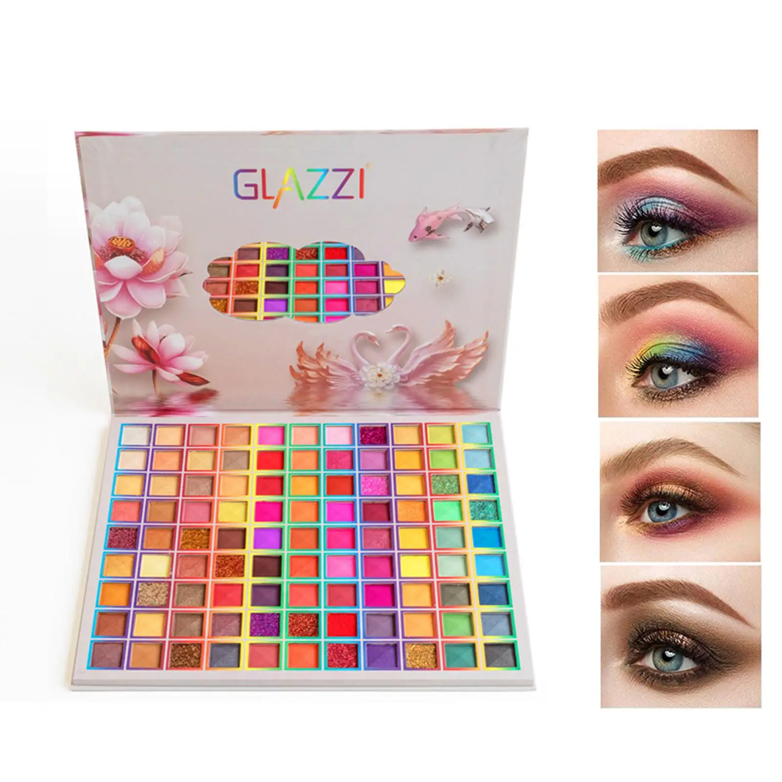 Paleta Matte Glitter Eyeshadow, cosmético pigmentado alto, colorido, 99 cores