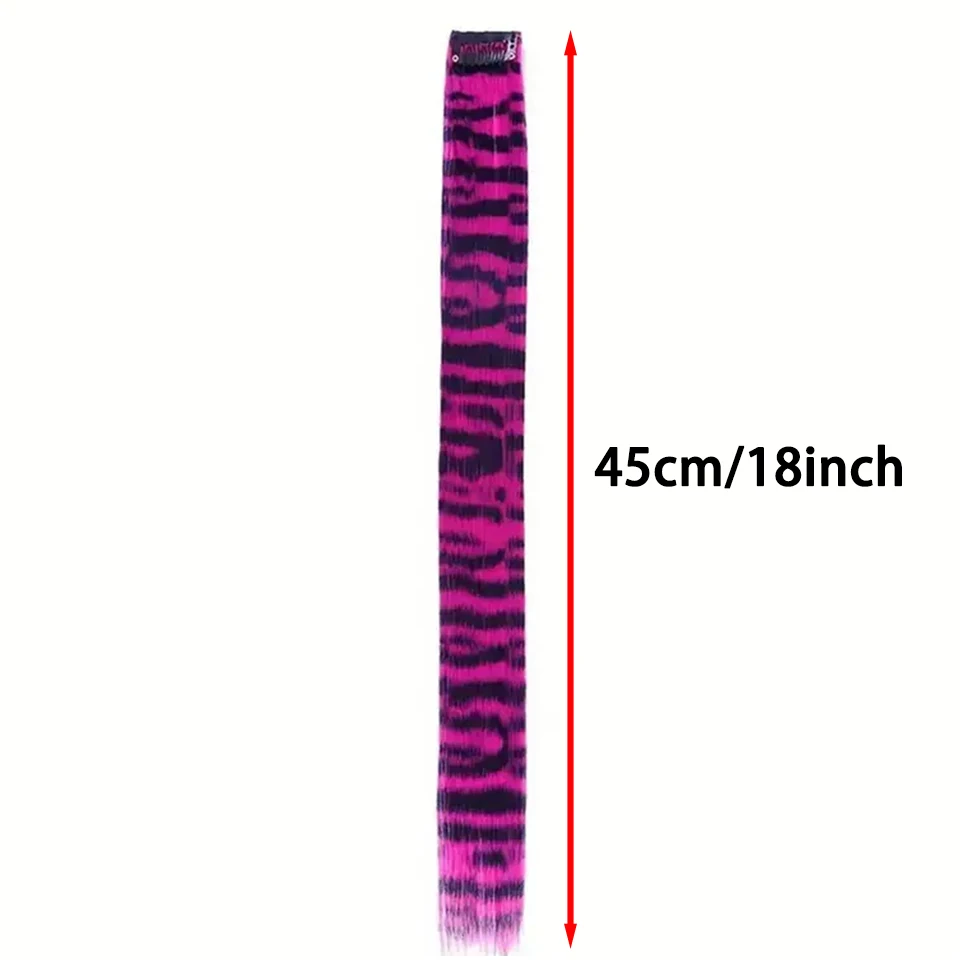 LUPU Synthetic Feather Hair Extension Colorful Fake Hair Clip In One Piece Hairpiece For Women Cosplay Party Y2K Style