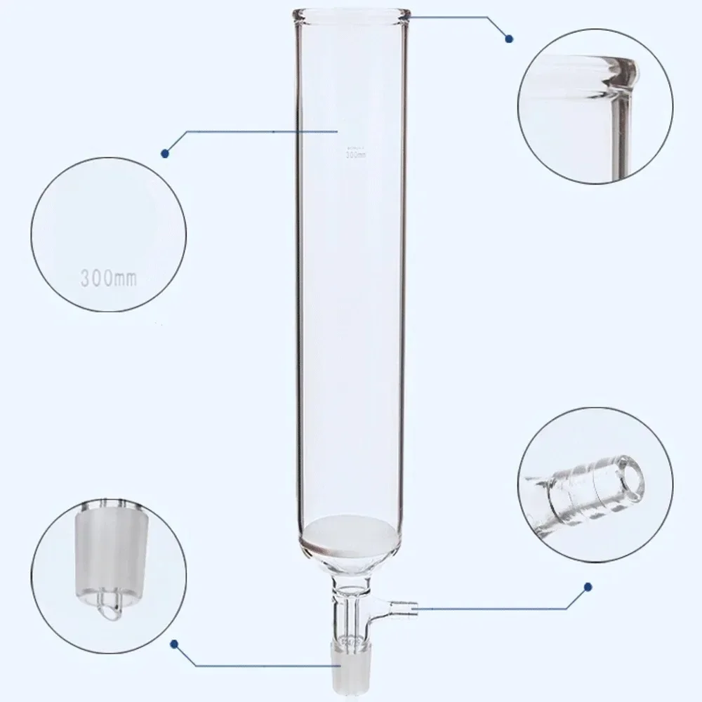 30/40/50/60 X 300mm Length Sand Plate Suction Filtration  Chromatography Column Labrotary Glassware Chemical Experiment