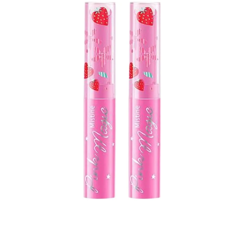 Mistine Strawberry Lip Balm, zmieniający kolor i nawilżający, podkreśla naturalny kolor ust, długotrwałe nawilżenie, Tajlandia