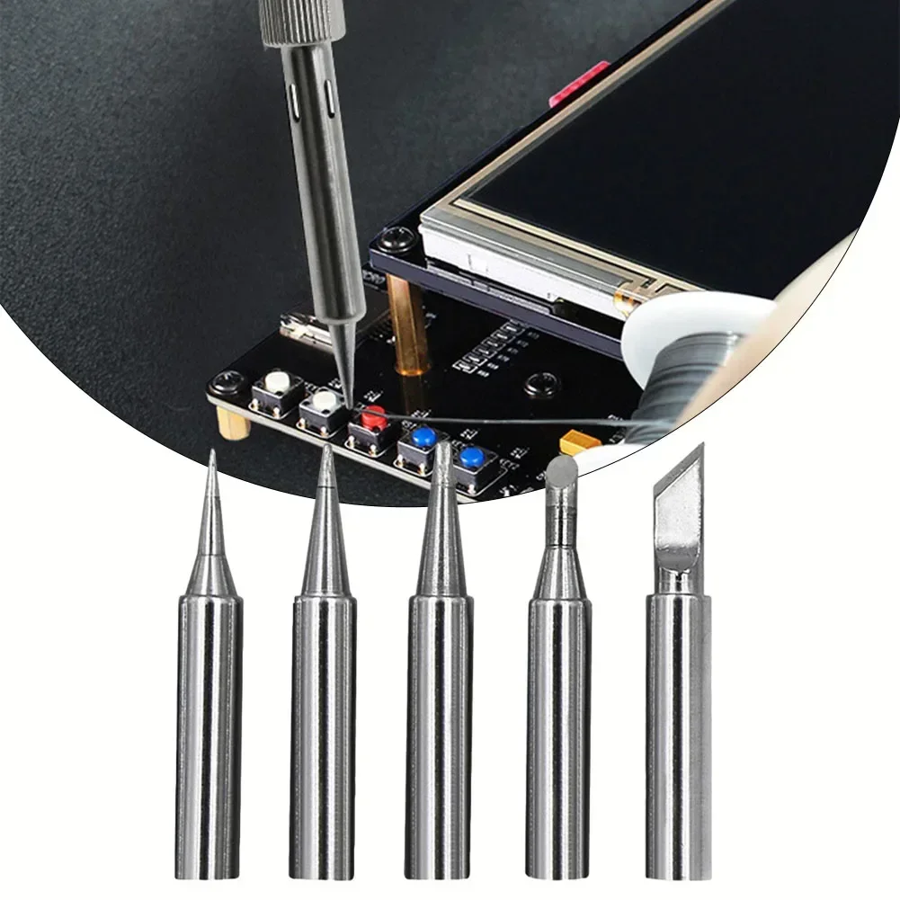 Solder ujung besi, 5 buah solder bebas timbal pengganti 936 kepala las ujung besi solder I + B + K + 3C + 2,4D ujung besi solder listrik