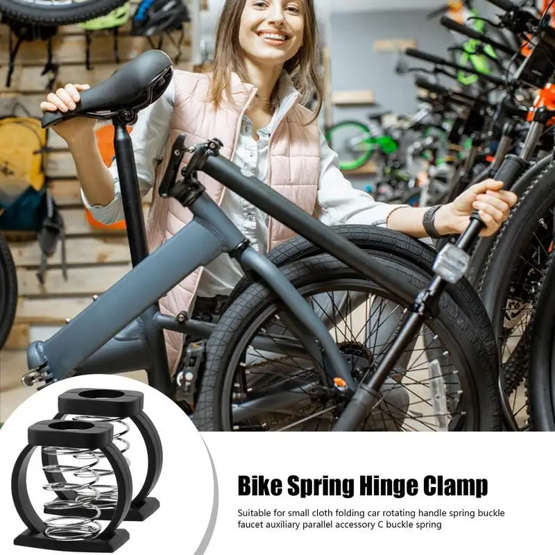 Folding Bike Stem C Clamp Sturdy C Shaped Clip C Buckle Springs Lightweight Adjustable Easy-to-Install For Enhanced Riding