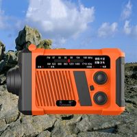 With Flashlight Solar Power Emergency Radio SOS Alarm Power Bank Hand Crank Radio Multifunctional USB Charging AM/FM Radio