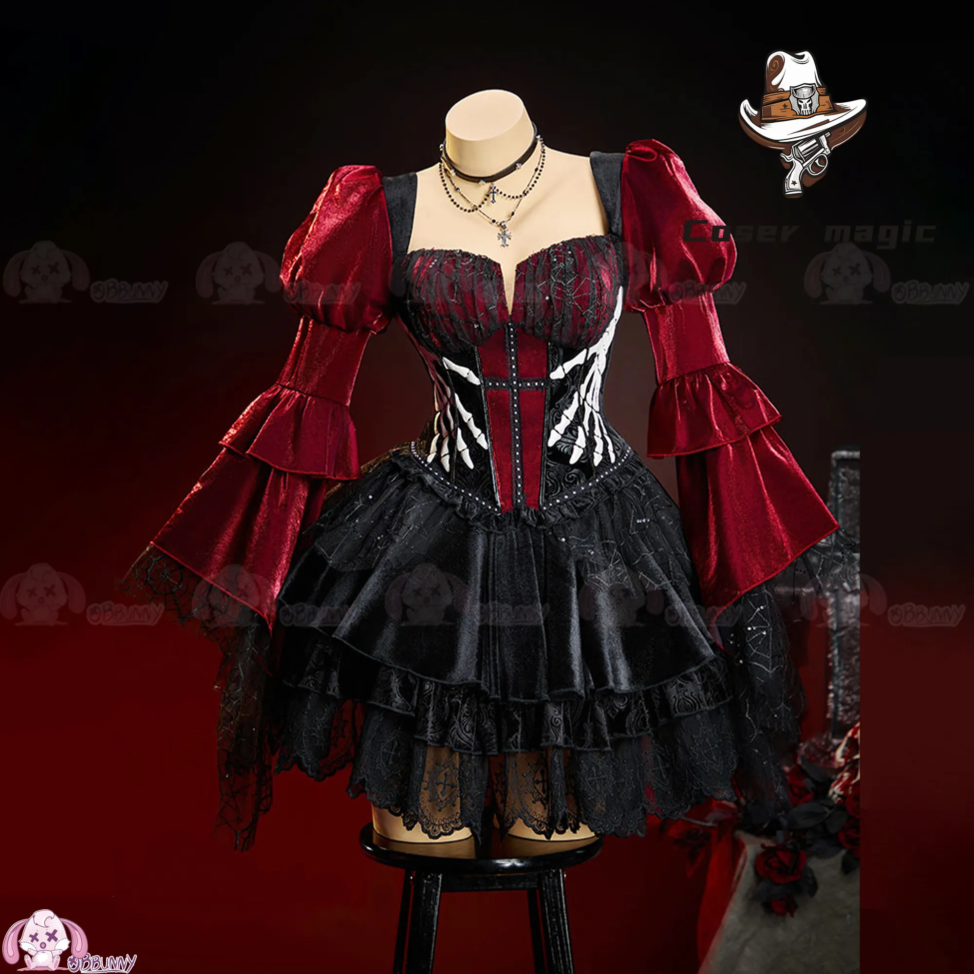 Gaun Lolita Gelap Gotik Dongen - Anime Cosplay Girl Costume ulasan dan harga