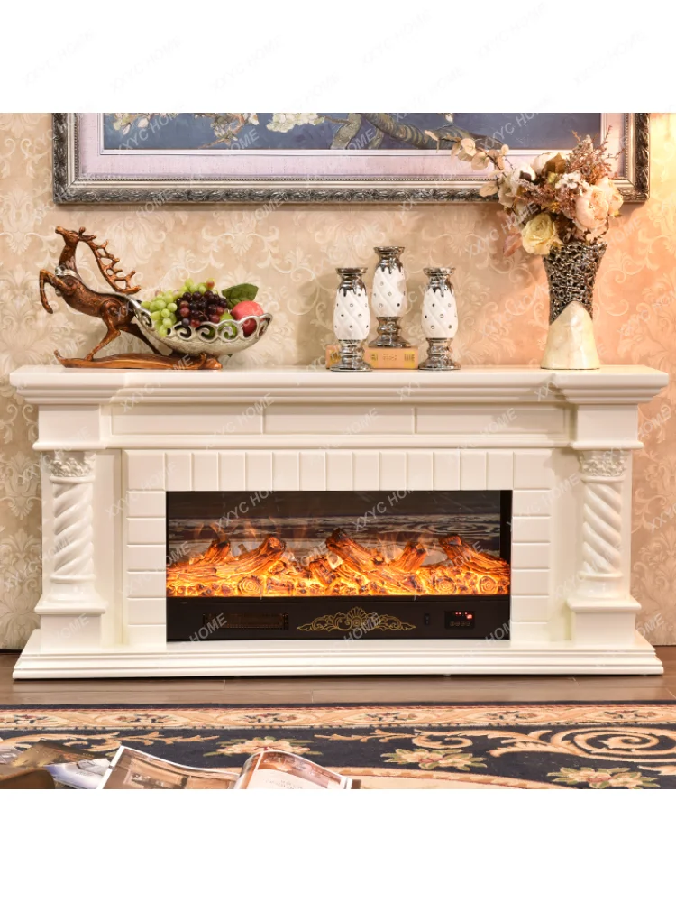 1.5/1.8 M Fireplace Decorative Cabinet Background Wall TV Cabinet Fireplace Rack Electric Fireplace Core Decorative Heater