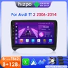 Hizpo-audi tt mk2 8j 2006-2014用ワイヤレスマルチメディアカープレイ、Android自動、インテリジェントシステム、2 dinヘッドユニット、bt 1