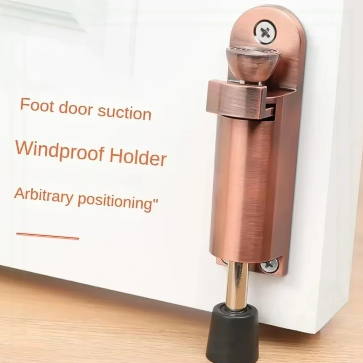 الربيع تحميل تلسكوبي الباب سدادة قابل للتعديل موقف سبائك الزنك الثقيلة أقفال الأبواب حامل وقف جدار حامي أدوات المنزل #2