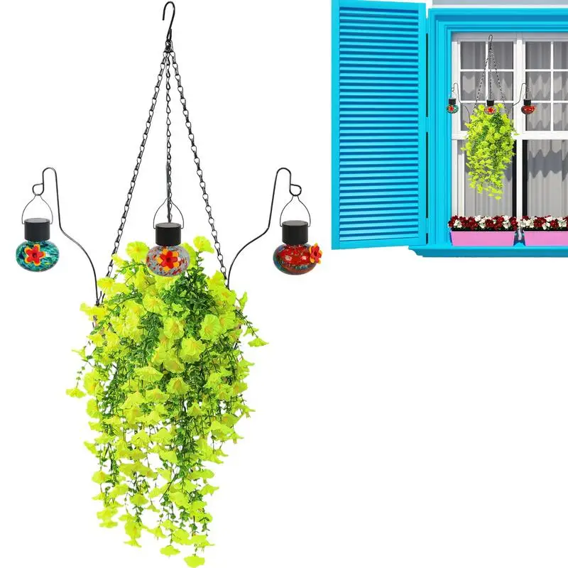 

Fake Flowers For Outside Realistic Fake Flowers With Bird Feeder Artificial Plants For Spring Door Patio Wall Front Gazebo Fall