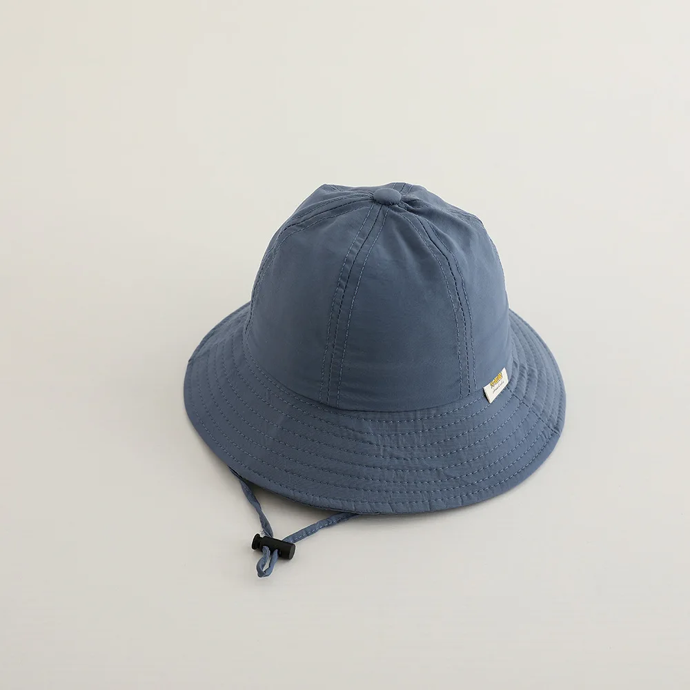 Summer Kids Bucket Hat Solid Color Boys Girls Sun Visor Cap Outdoor Fashion Beach Children Fisherman Caps