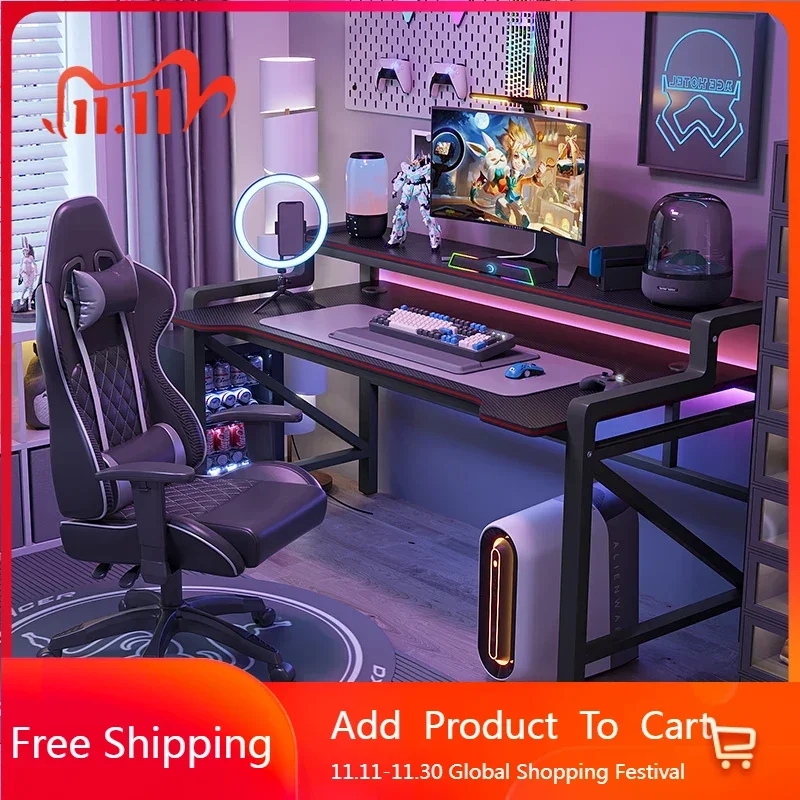 

Gaming Study Computer Desks Mouse Pad Monitor Stand Storage Console Pc Notebook Wall Table Table Escritorios Trendy Furniture