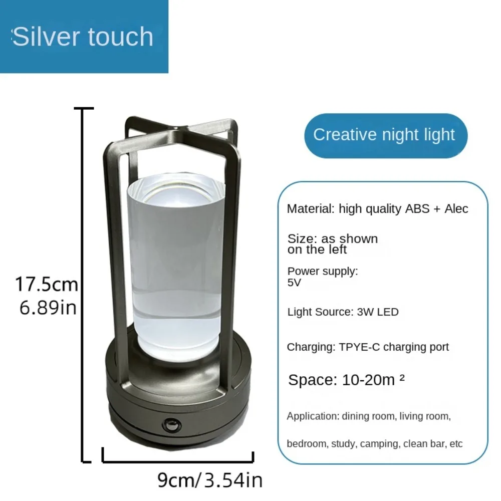 Creative Rechargeable Led Table Lamp USB 2000mA Camping Light Wireless Home Decor Bedside Lamp Reading