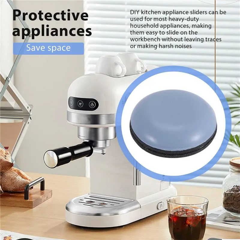 EYFL-10Pcs Kitchen Appliance Sliders For Counter, Adhesive Caddy Sliding Tray Compatible With Most Coffee Makers, Air Fryers