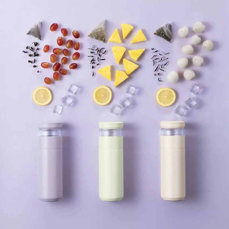 Youpin Qujia Tea Infuser Separação Frasco De Vácuo, Copo Isolado, Copo De Aço Inoxidável, Garrafa Térmica, Viagem Caneca De Café, 520ml