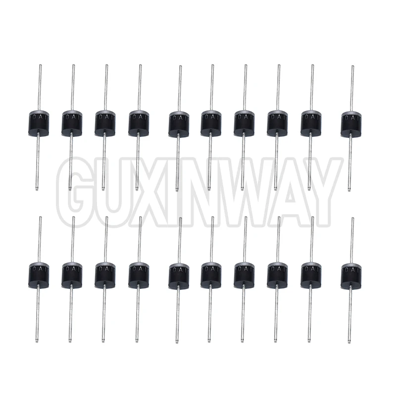 20ชิ้น6A10 10A10 20A10วงจรเรียงกระแสไดโอด6A 10A 20A 1000โวลต์R-6