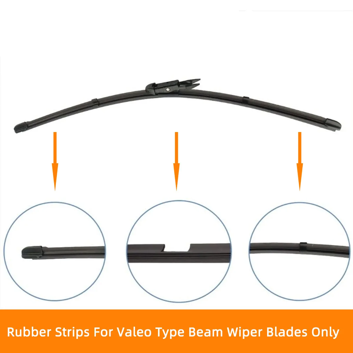 High quality automotive insert soft natural rubber strip for Valeo type wiper blades 16\