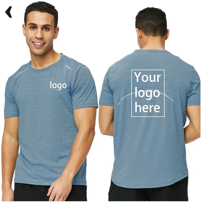 

Custom Printing blank mens t-shirt Polyester Breathable Sport T shirt Outdoor Training Quick Dry gym Fitness Casual T Shirt R437