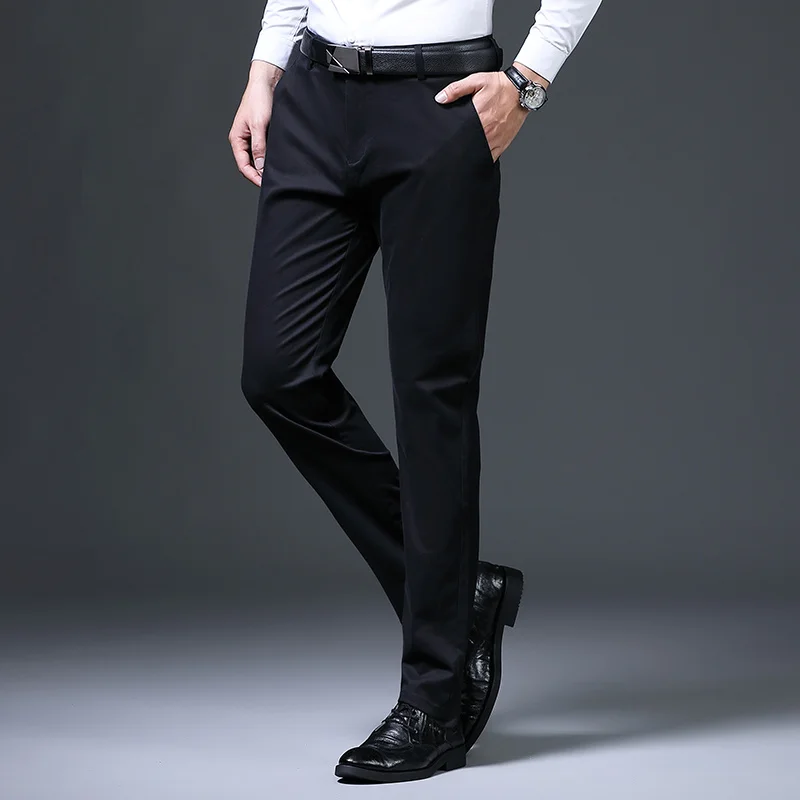 trousers Men's in the spring of 2022 new straight slim casual pants Joker cotton drape business pants