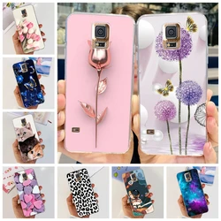 For Samsung Galaxy S5 Case i9600 Cover Fashion Dandelion Flower Transparent Soft Phone Cases For Samsung S5 Neo S 5 G900F Fundas
