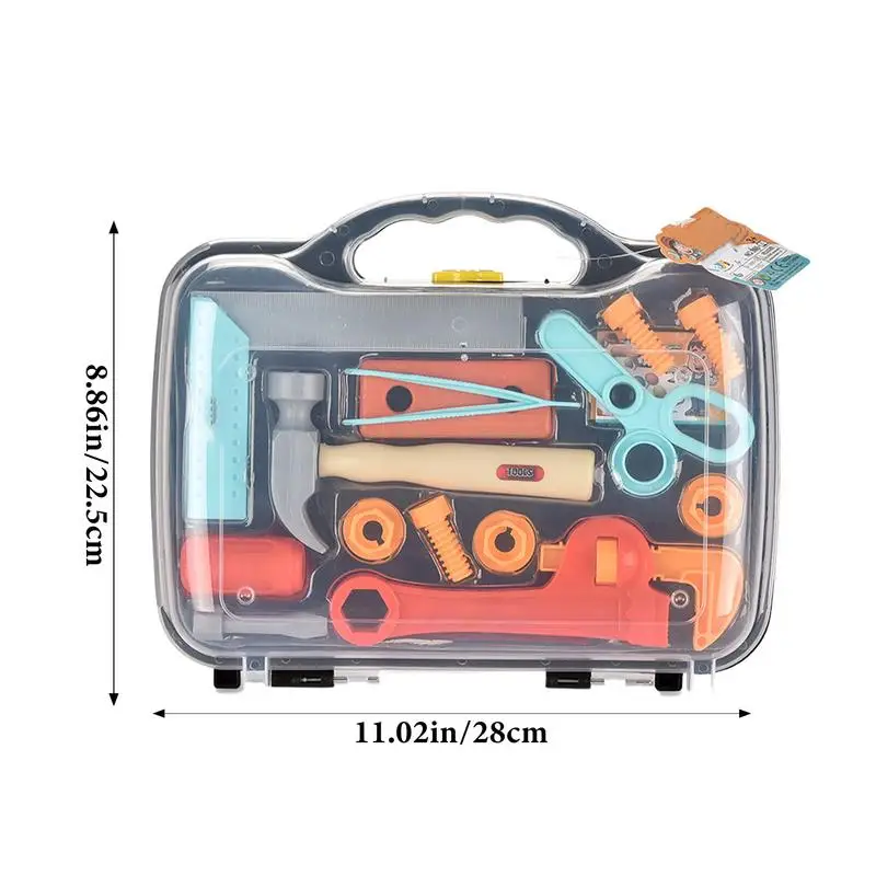 Kids Toolbox Kit Children Hand Tools Construction Role Play Activity Simulation Repair Tools Toys Engineering Puzzle Toys Gifts