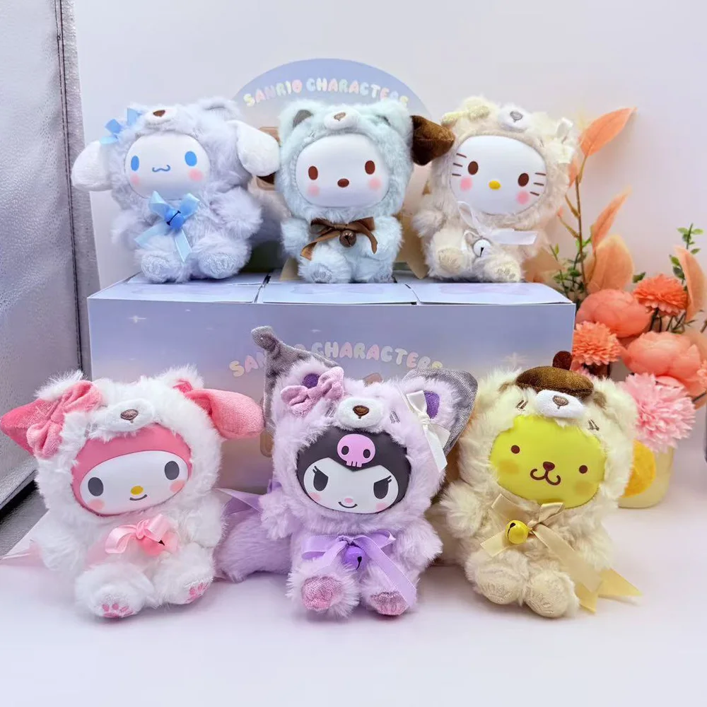 

Новинка 2026: Серия Kuromi Fox Island – виниловые плюшевые фигурки в закрытых коробках, милые мультяшные подвески Hello Kitty и Kuromi, украшения для сумок, игрушки, подарки для девочек