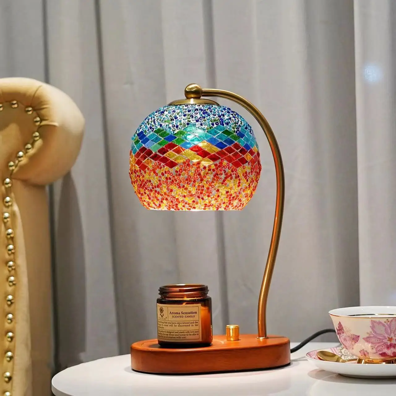 

American Retro Melting Wax Lamp Romantic Atmosphere LED Night Light Room Decoration Bedside Aromatherapy Lamp Home Table Lamp