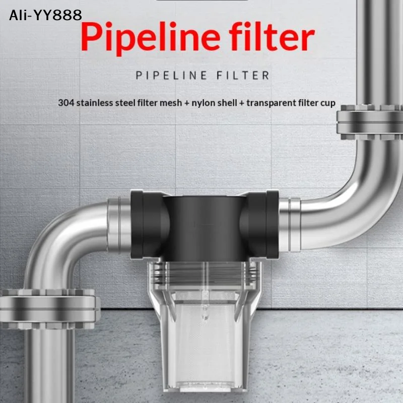 【A】Garden Watering Filter 1/2'' 3/4'' 1'' Irrigation System Impurity Prefilter Water Pump Filter Household Water Pipe Strainer