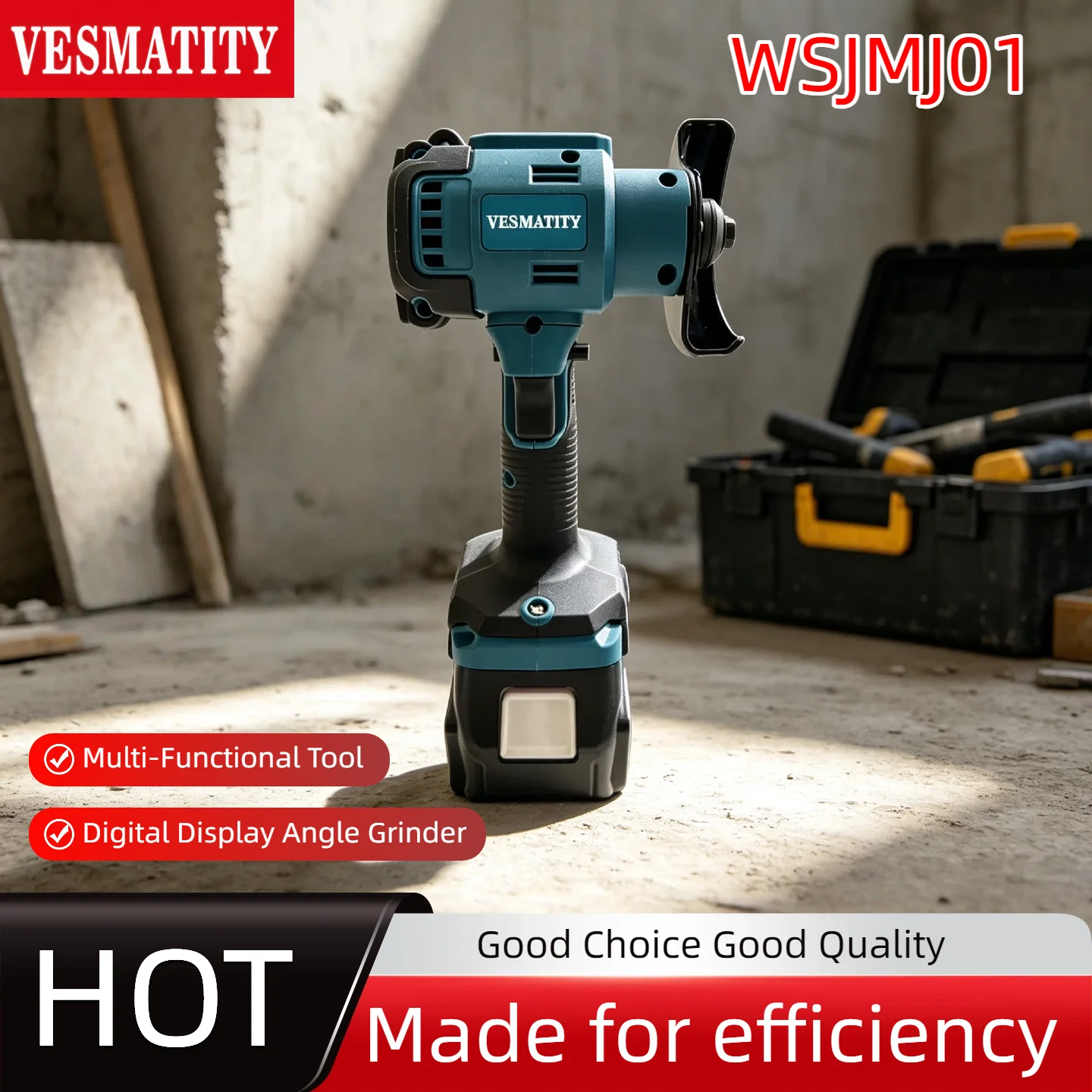VESMATITY for Makita Battery Digital Display Brushless Mini Angle Grinder Grinding Cutting Machine Pro Max Turbo Unit