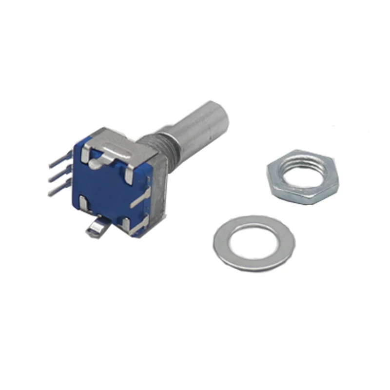 【5PCS】Half / Plum axis rotary encoder, handle length 15mm / 20mm code switch/ EC11/ digital potentiometer with switch