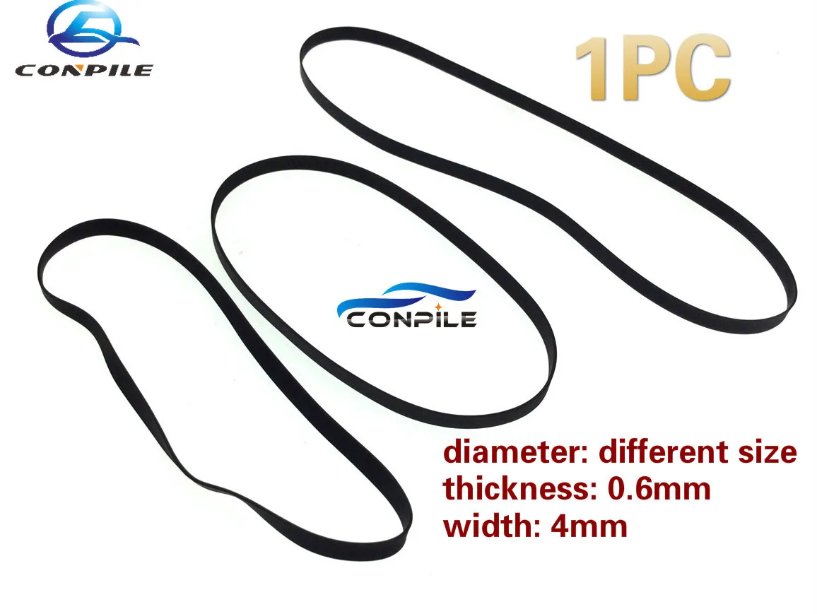 1pc 4mm width transmission rubber drive belt for walkman repeater cassette deck counter audio tape recorder  turntable