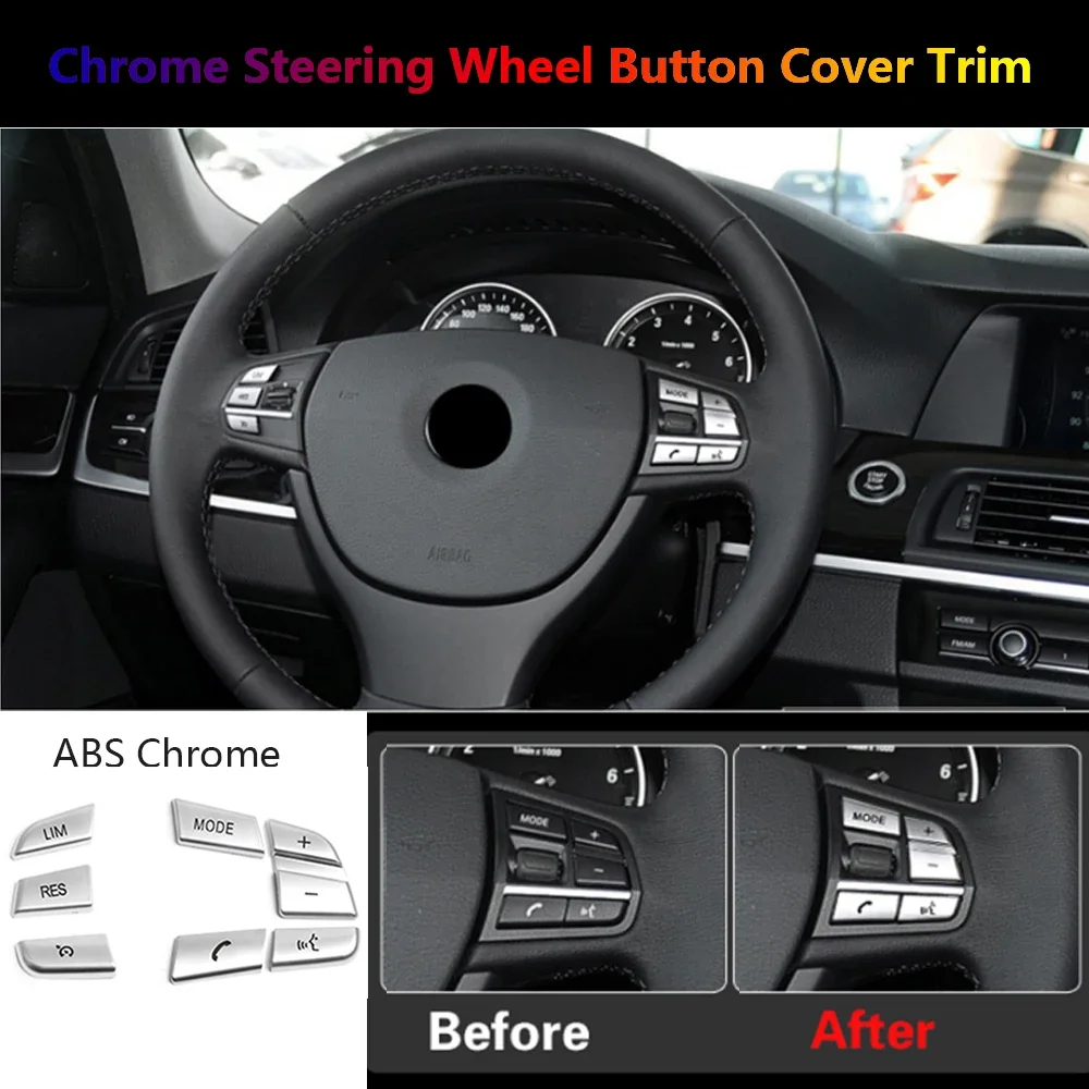 Car Steering Wheel Button Cover Trim For BMW 1 2 3 4 5 7 X3 X4 X5 X6 F30 F31 F10 F07 F01 F02 F15 F16 F25 F26 F46 F33 F20 GT F23