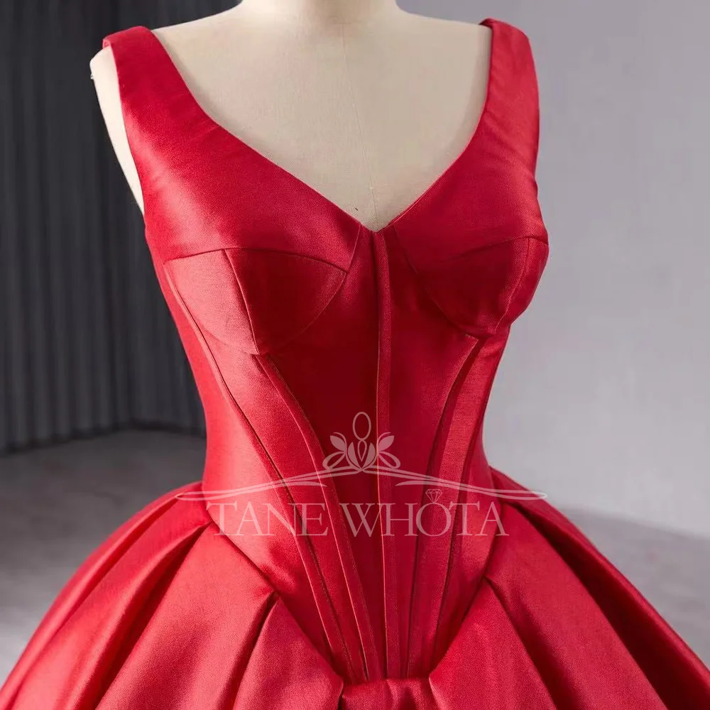 فساتين سهرة نسائية بأشرطة سباغيتي فستان سهرة بأربطة من الخلف فساتين حمراء طويلة