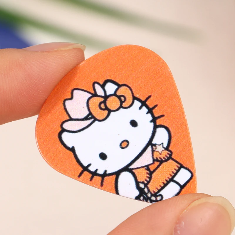 10 Uds. De púas de guitarra Kawaii Sanrio, Hello Kitty, bajo eléctrico suave, accesorios para instrumentos de guitarra acústica, herramientas de selección de guitarra de regalo