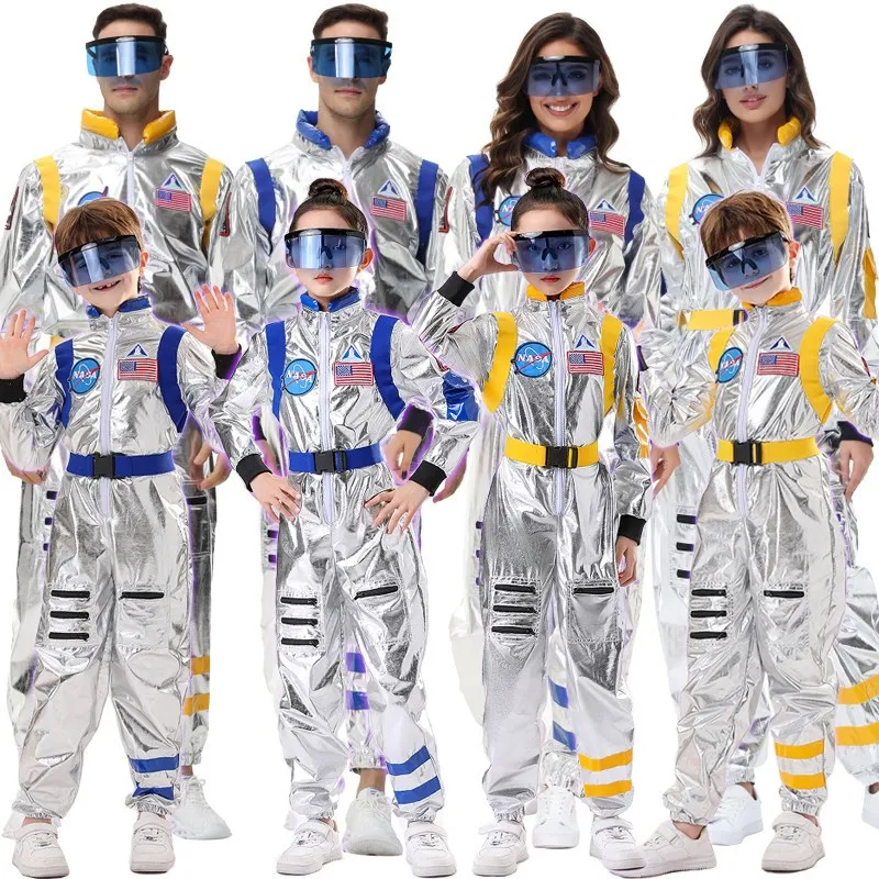 

Halloween Family Role-play Costume Space Suit Stage Performance Astronaut Suit Parent-Child Matching Outfit Earth Roaming