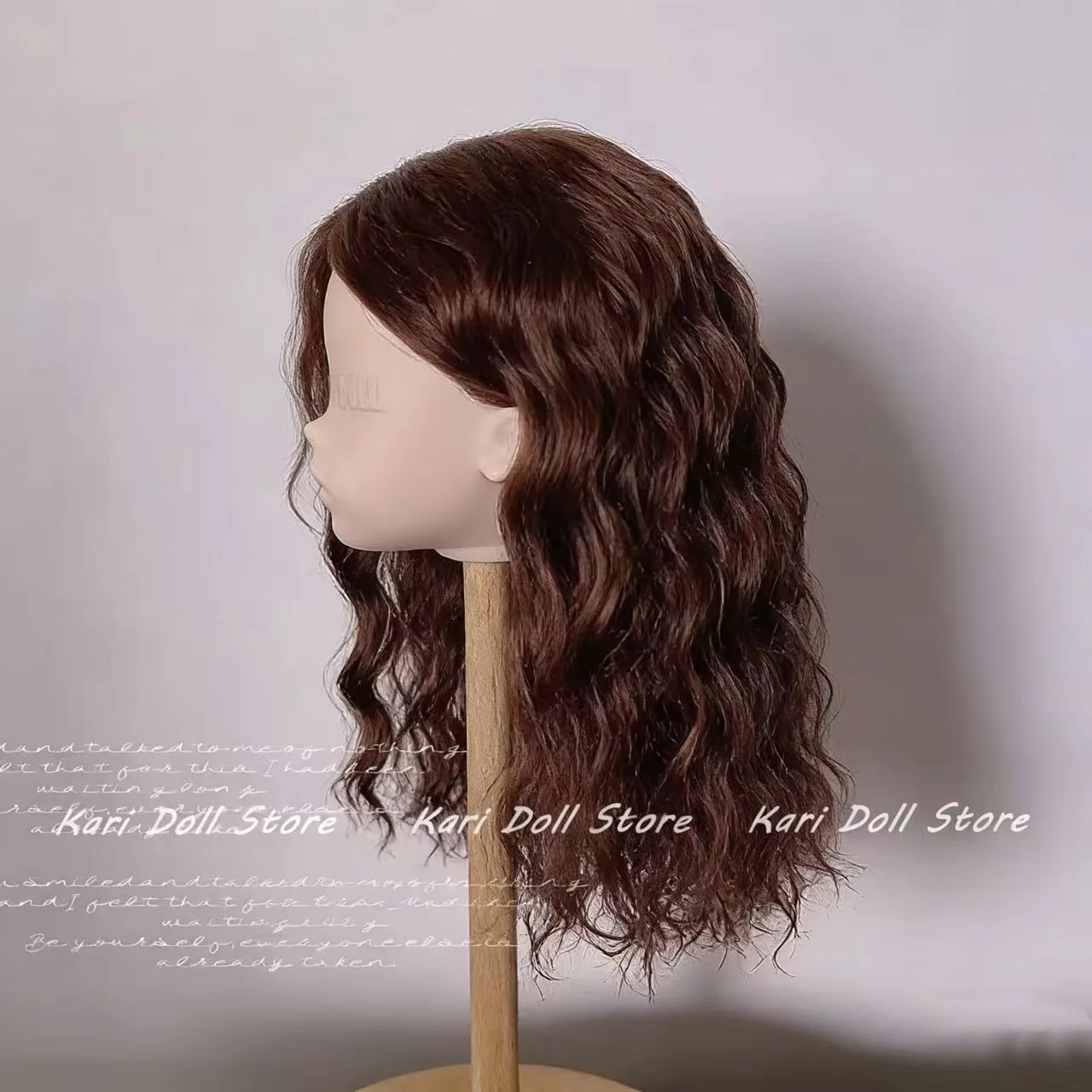 2026 Kari Doll Wigs Natural Hard Shell Mohair Wig for Landazz Landoudou Doll 16cm Head Circumference