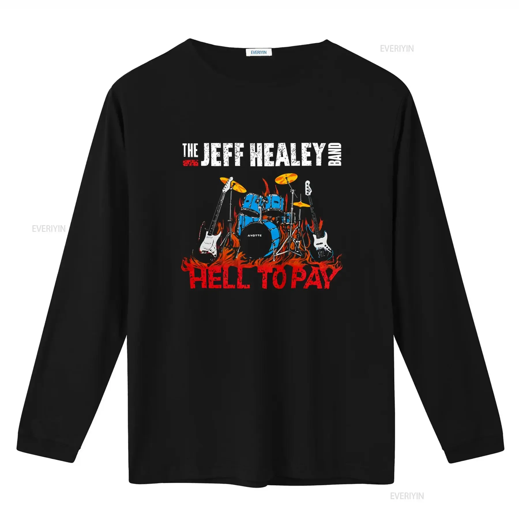 The Jeff Healey Band Hell To Pay World Tour 1990 91 Rock Music T Shirt vintage Washed Unisex Soft graphic fashion