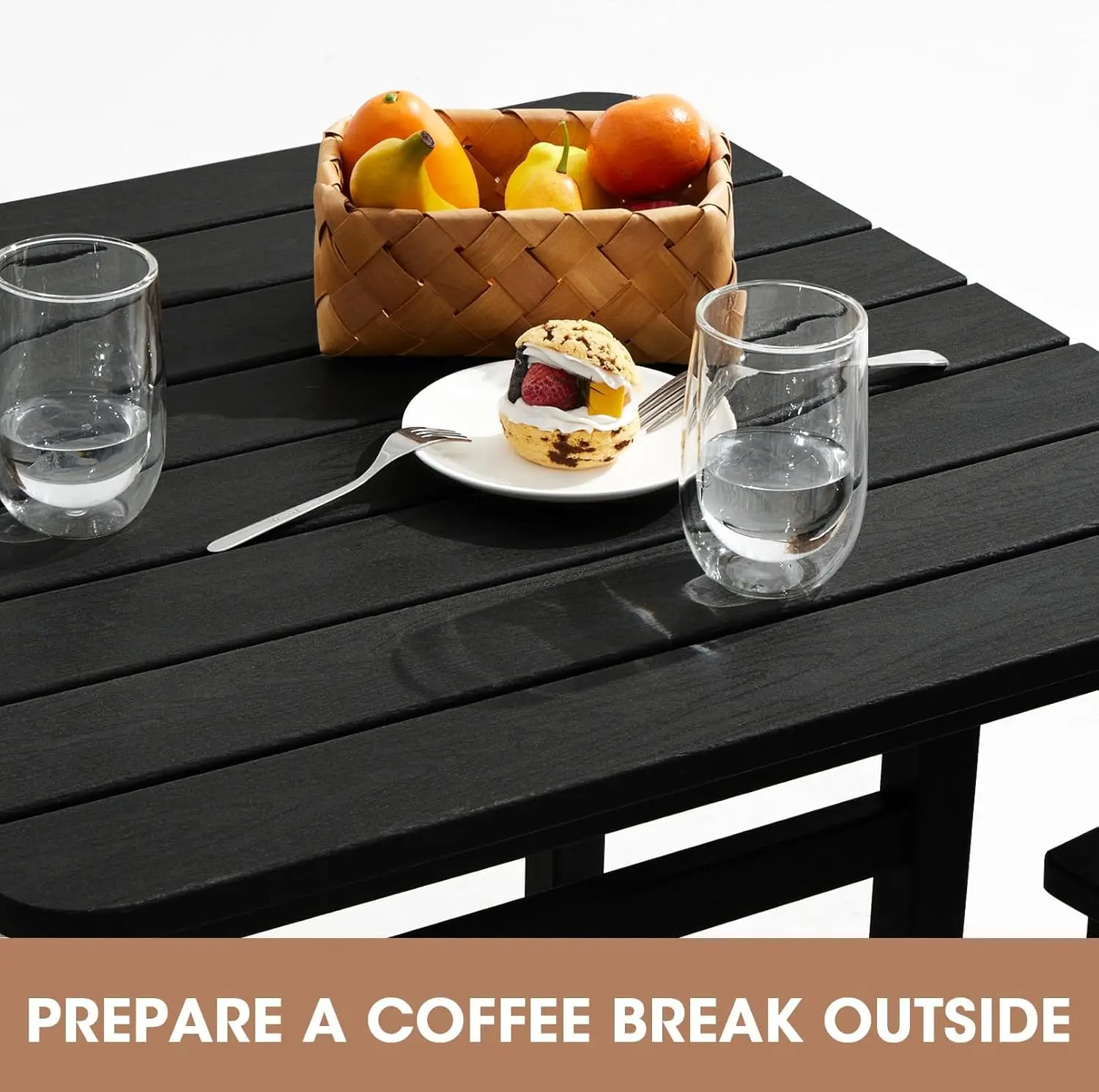 Set sgabelli da bar da esterno per bistrot