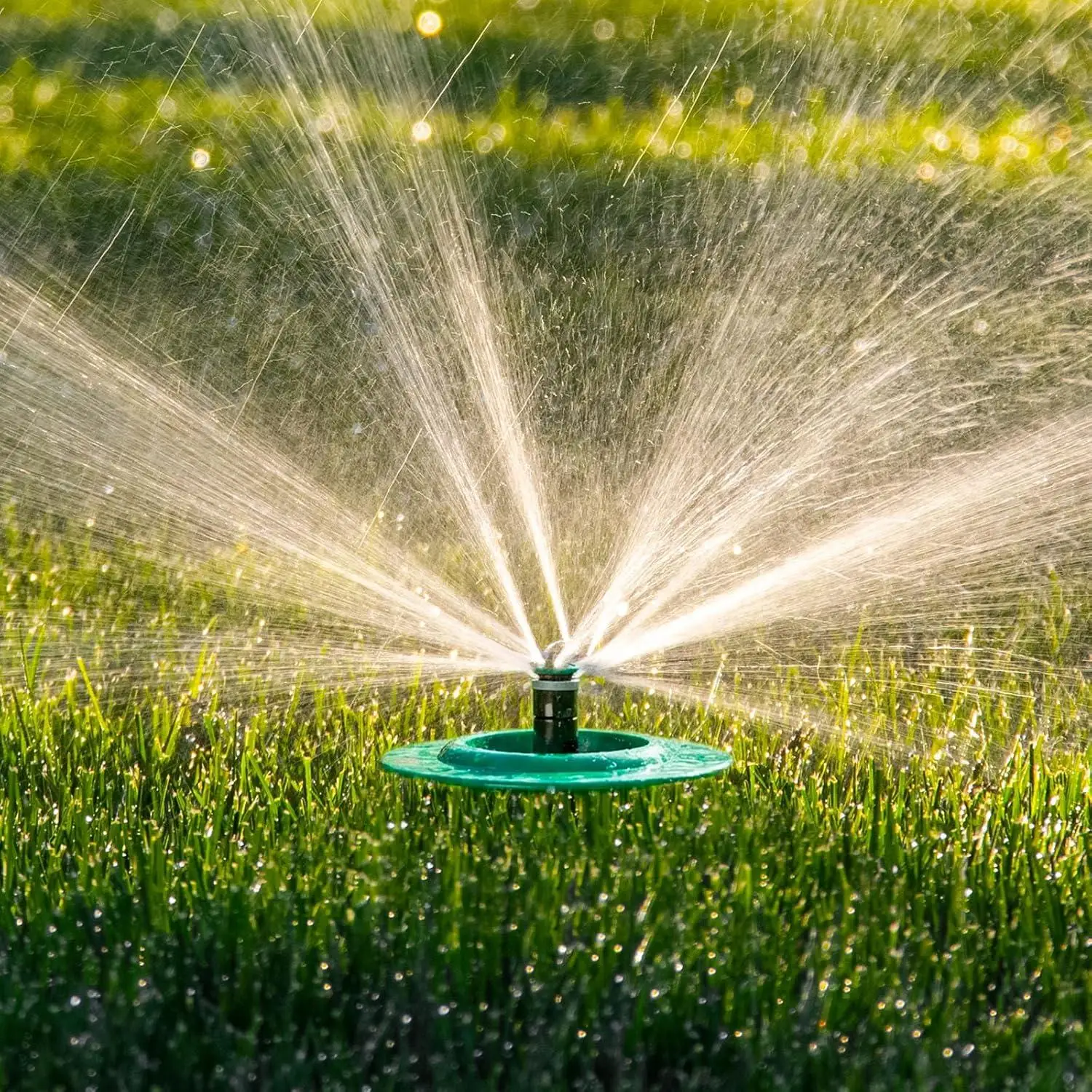 Yard Sprinkler Guards Secure Fit Adjustable Depth Sprinkler Spray Guard for Lawn Yard Garden Backyard Porch Farm Country