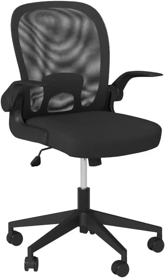 Foldable Office Chair - Home Office Desk Chairs with Flip-Up Arms and Foldable Backrest, Mesh Computer Chair Foldable Exec