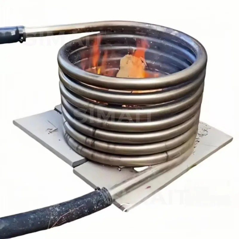 Stainless Steel Tube-in-Tube Heat Exchanger Air Source Heat Pump Accessory AC Condenser Outdoor Hot Water Pipe