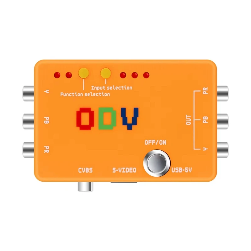 ODV-II Component/CVBS/S-Video to Component Converter Adapter Without Delay Inputs for Retro Gaming Console Accessory-DT30
