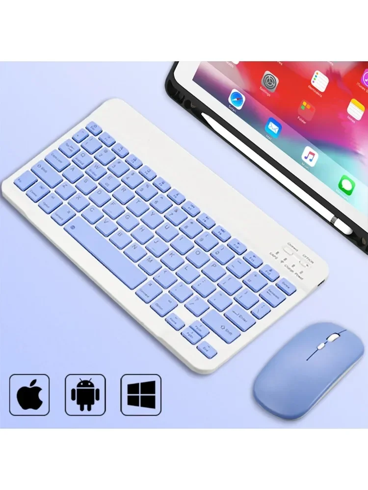 

Bluetooth-клавиатура для iPad Xiaomi Samsung Huawei Phone Tablet Тонкая мини-беспроводная португальская клавиатура для Android IOS Windows
