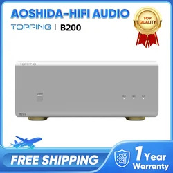 Topping B200 HiFi Audio Amp Mono Pure Power Amplifier XLR/TRS Balanced  Amplifier SNR DNR 145dB Ultra-High Perfomannce Low Noise