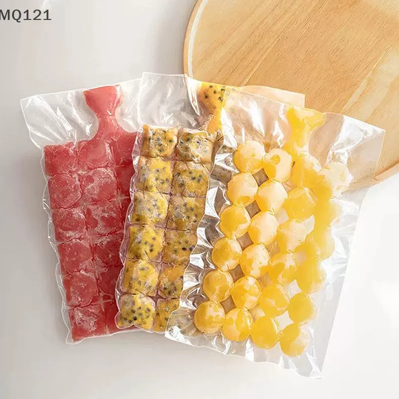 

10PCS Disposable Heart Round Shaped Ice Cube Bags Ice Ball Maker Transparent Faster Freezing Ice-Making Mold Bag Kitchen Tools
