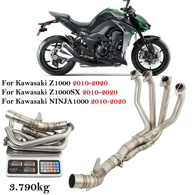 Slip On For Kawasaki Z1000 Ninja 1000 Z1000 SX Z100SX 2010 - 2020 Motorcycle Exhaust Escape Moto Header Front Link Pipe Muffler