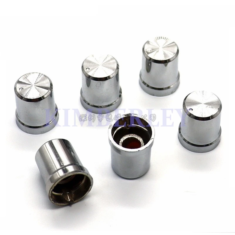 10 Piece Plastic Silver Plated Knob Cap Sun Print Power Amplifier Volume Knob Cap Potentiometer Knob Cap Plum Shaft